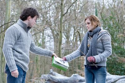 Harry and Hermione discuss Dumbledore and Grindelwald. Harry finds out his wand is broken in the Forest of Dean
