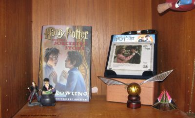 Sorcerer's Stone 10th Anniversary Edition
Snitch from sticker kit
Day by Day calender
Harry Cauldron Candle
Harry Mini Mini Bust
Wizard Crystal thing
