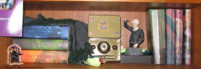 US Hardcover books
Draco mini bust
Quidditch Watch
Slytherin scarf made by me
Harry ornament
