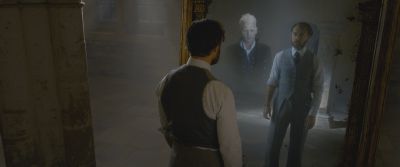(L-r in reflection) JOHNNY DEPP as Gellert Grindelwald and JUDE LAW as young ALBUS DUMBLEDORE in Warner Bros. Pictures' fantasy adventure "FANTASTIC BEASTS: THE CRIMES OF GRINDELWALD,â€ a Warner Bros. Pictures release.Â 
Photo courtesy of Warner Bros. Pictures
